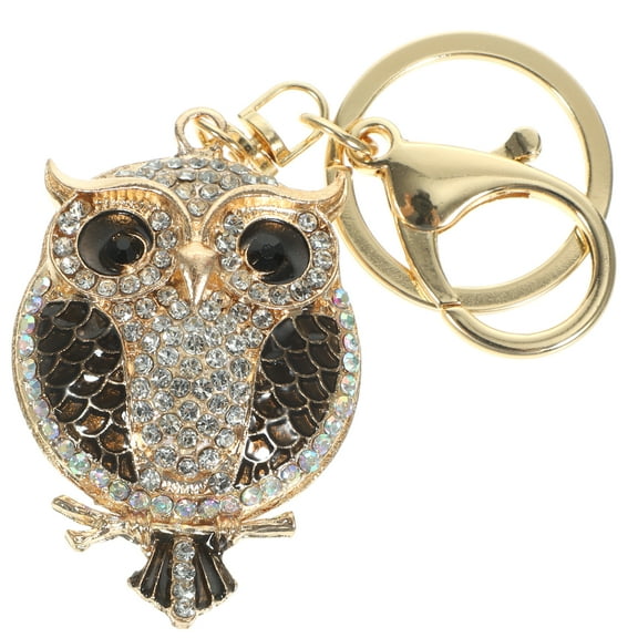 Owl Keychain Ring for Decor Hanging Ornament Pendant Decoration Rhinestone Decorative Girl