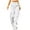 White #815, variant on Bovemsi Cargo Pants Women Daily Elastic Waist Pockets Straight Solid Color Casual Loose Long Trousers Work Pants
