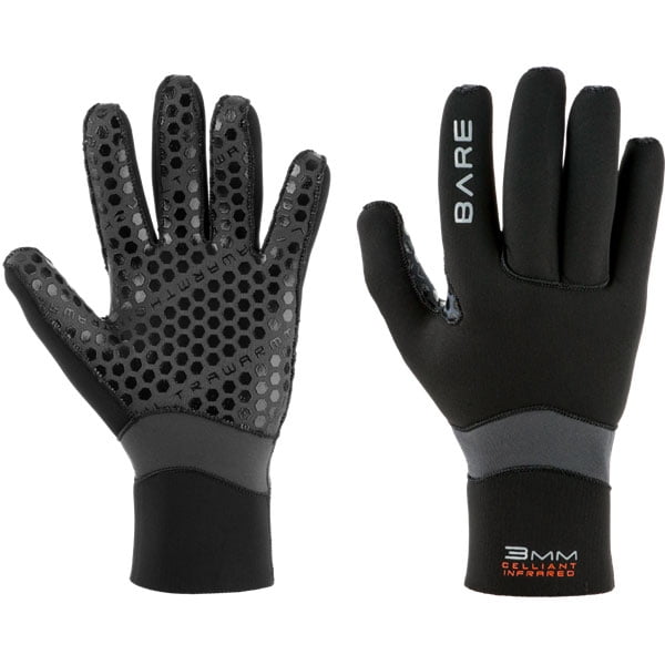 Details about   Bare Exowear Gloves Unisex Black 