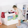 thumbnail image 6 of Wooden Toy Box Toy Boxes for Kids Extra Large Kids Toy Storage Bench with Safety Hinges Easy Assembly Playroom Bedroom Furniture White, 6 of 7