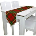 thumbnail image 3 of 13"x70" Rectangle Cloth Table Runner Xmas Seamless Tartan Pattern Table Cover for Wedding Birthday Holiday, 3 of 5