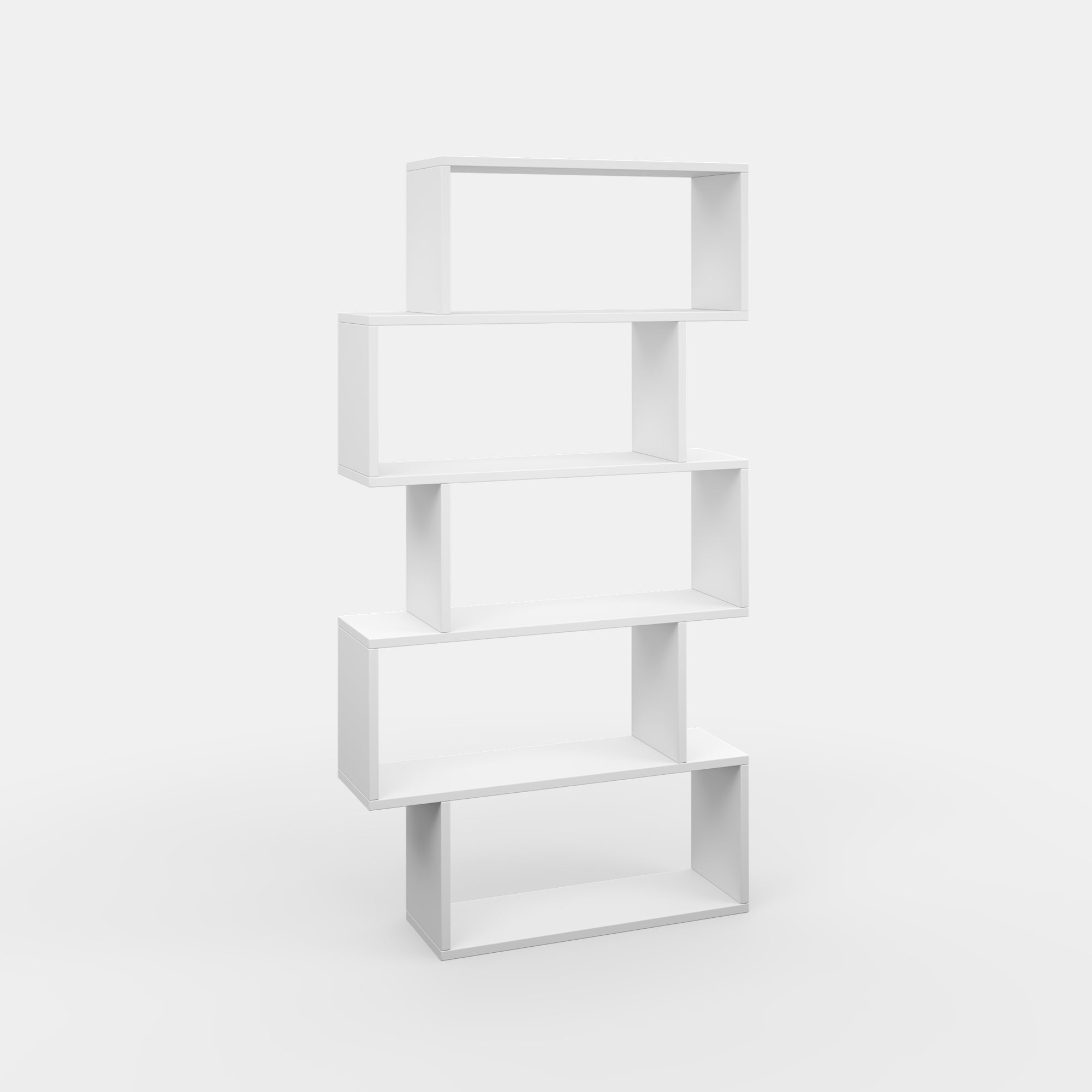 Ada Home Decor Barclay Multiple Tier Open Shelf Modern Bookcase, White