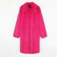 thumbnail image 5 of Stichou Womens Winter Faux Fur Long Coat Oversize Fuzzy Long Outerwear Fashion Luxury Warm Jacket Overcoat Hot Pink XL, 5 of 6