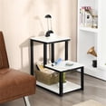 thumbnail image 2 of Pemberly Row 3-Tier Contemporary Steel End Table with Storage Shelf in White, 2 of 12