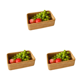 thumbnail image 1 of Cesta Mimbre Hecha A Mano Caja Almacenamiento Cosméticos para Alimentos Domésticos Refrigerios Pasteles (M), 1 of 2