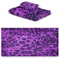 thumbnail image 2 of Purple Leopard Towels 3 Pack Bath Towels for Bathroom Set Soft Cotton Highly Absorbent Lightweight & Quickdry Towel Set 1 Bath Towel,1 Hand Towel,1 Washclothe Wash cloth, 2 of 6