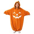 thumbnail image 4 of Grblisyd Pumpkin Halloween Jumpsuits Casual Long Sleeve Loose Onesie Loungewear Soft Cozy Plus Size Pumpkin Sleepwear, 4 of 6
