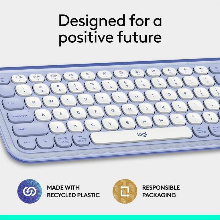 Logitech POP ICON KEYS Wireless Bluetooth Keyboard, Comfortable