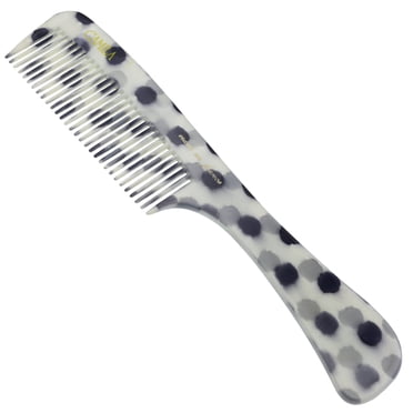 Polka Dot Wide Tooth Detangling Comb with Handle