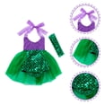 thumbnail image 3 of 1 set Baby Girls Skirt Lace tirantes de encaje vestido de mameluco con banda para la cabeza, 3 of 5