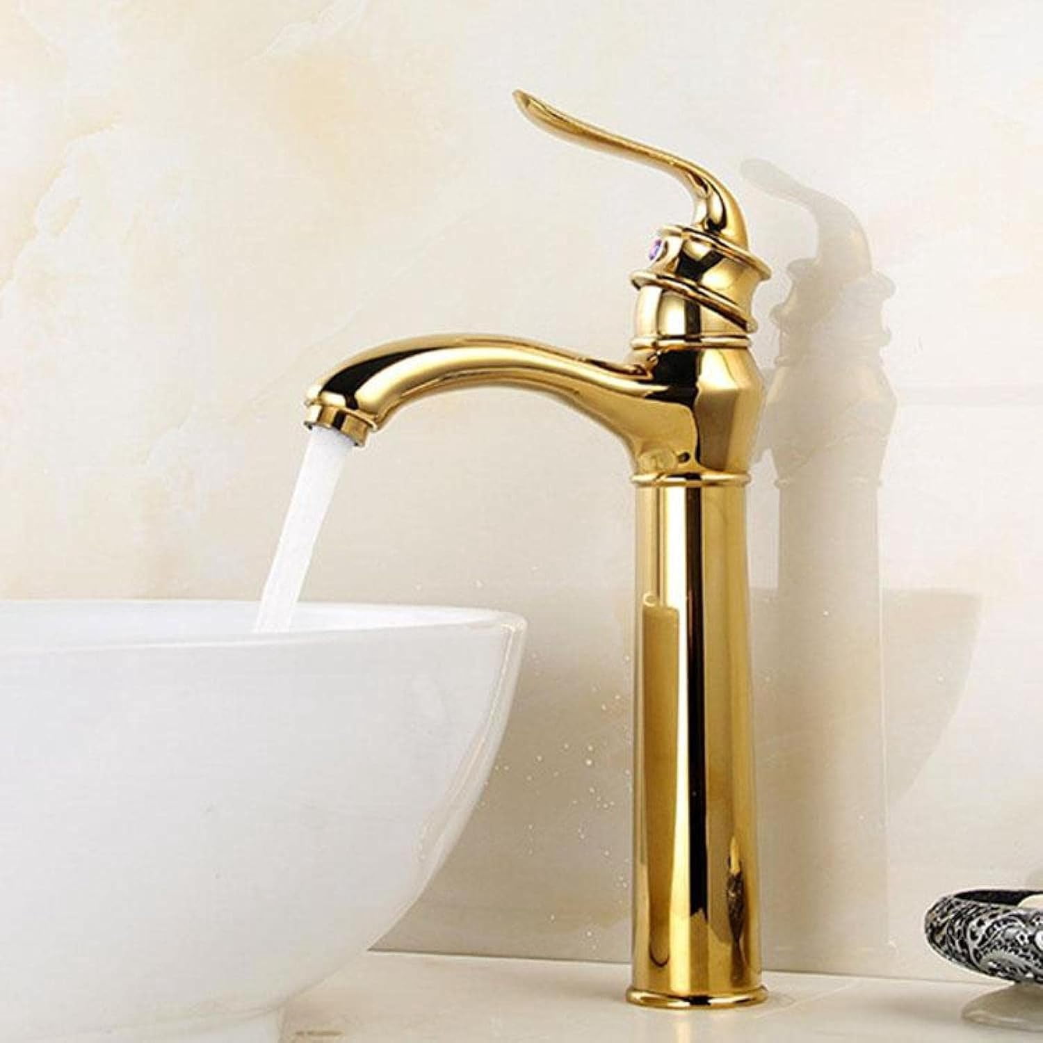 Vintage Sink Faucet Bathroom, Cold Hot Mixer Vintage Vanity Tap, Bathroom Faucet Antique Brass, Single Handle Bathroom Sink Faucet, Gold