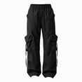 thumbnail image 6 of CQONEPT Cargo Pants for Women High Waist Baggy Casual Baggy Comfy Parachute Trousers Loose Fit Y2k Streetwear Hiking Pant with Pockets M, 6 of 7