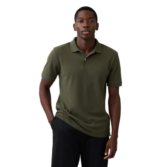 Polo GAP Stretch Piqué Olive Night para hombre, talla M