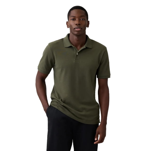 Polo GAP Stretch Piqué Olive Night para hombre XXL