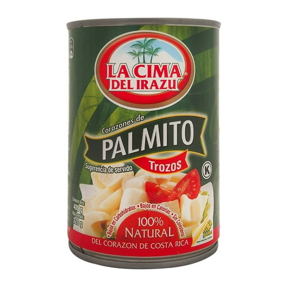 Corazones de palmito La Cima del Irazu en trozos en lata 400 g