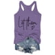 thumbnail image 1 of Camiseta sin mangas versátil e informal con estampado de letras para mujer - Camiseta de cuello redondo para el verano, ideal para combinar con pantalones cortos o vaqueros, 1 of 5