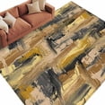 thumbnail image 2 of 5x8 Washable Area Rug, Gray Yellow Non-Slip Large Rectangle Rug for Living Room Dining Room, Abstract Modern Retro Polypropylene Pigment Taxture Indoor Floor Mat for Home Decor, 2 of 9