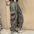 thumbnail image 6 of Jogger Pants for Girls Kids Warm Weather Cargo Loose High Waisted Pants 6-14T, 6 of 9