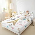 thumbnail image 4 of jejeloiu Eiffel Tower Queen Sheet Sets,Romance Theme Flat Sheet,Butterfly Dessert Heart Queen Fitted Sheet For Child,Ultra Soft Room Decorative,4pcs, 4 of 7