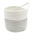 thumbnail image 4 of Organizador de cesta de cuerda de algodón colgante, decoración, cesta de almacenamiento tejida, cesta de macetero de tela, para cocina, hogar, estante, 4 of 8
