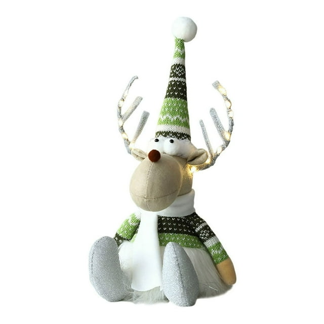 Poupée Assise Cerf Peluche Drôle Jouets Cerf Décorations Maison (Gris)