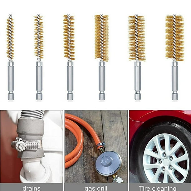 Copper drill brush outlet