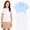 2PC-White/LighBlue, variant on Girls School Uniform Polo Shirts, 2-Pack Short Sleeve Cotton Blend Pique Tops, White & Navy, Sizes 4-13