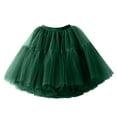 thumbnail image 3 of Ediodpoh Carnival Women's Skirts 4 Layer 60Cm Mesh Half Skirt with Patchwork Design Tutu Puffy Skirt Ballet Skirt Green One Size, 3 of 3