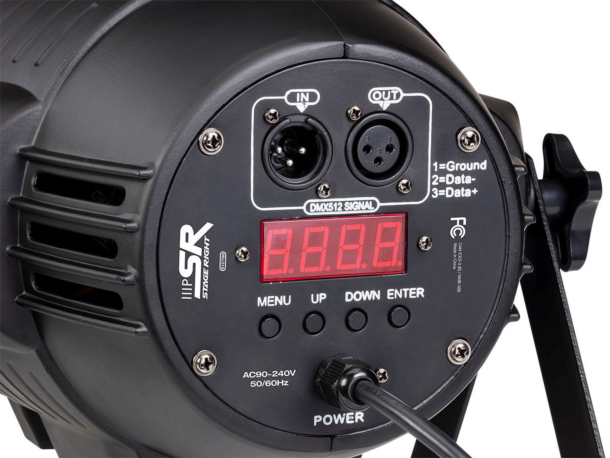 Monoprice Stage Wash PAR Stage Light (RGBWA-UV) | 18 Watt, x 18 LED, 6-channel and 10-channel DMX modes - Stage Right Series