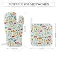 thumbnail image 2 of Excavator Fire Truck Racing Oven And Pot Holders Sets, Heat Resistant Pads Kitchen Decor for Cooking Baking BBQ Grilling, Christmas Kitchen Gifts, 2 of 6