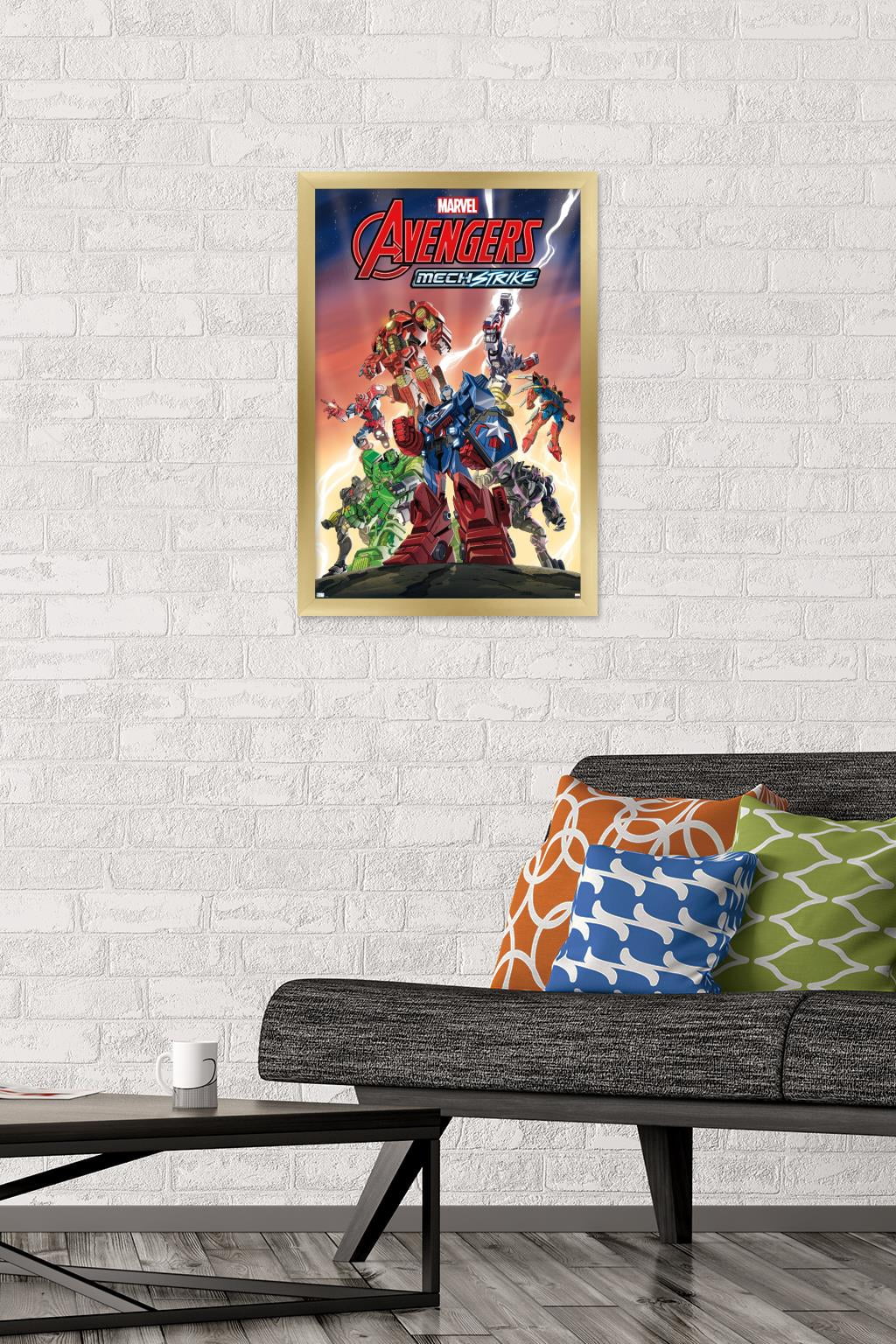 Marvel Avengers: Mechstrike - Group Wall Poster, 14.725" x 22.375", Framed