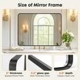 thumbnail image 3 of GlasFlength Bathroom Vanity Mirrors for over Sink, 30 X 22 Inch Black Framed Farmhouse Wall Mirror Bathroom Decor, Rectangle, Horizontally or Vertically Hanging, 30"×22"-Black, 3 of 5