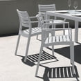 thumbnail image 6 of Compamia Artemis Outdoor Patio Dining Arm Chair in Silver Gray, 6 of 7