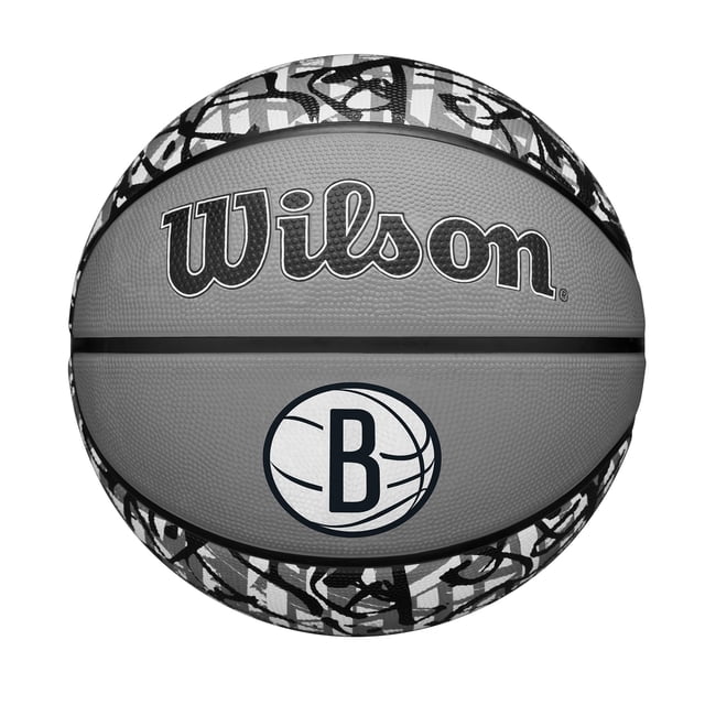 Baloncesto WILSON del equipo de la NBA Graffiti Brooklyn Nets, talla 7