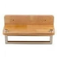 thumbnail image 4 of ALFI brand AB5510 12" Small Wooden Shelf with Chrome Towel Bar Bathroom Accessory, 4 of 7
