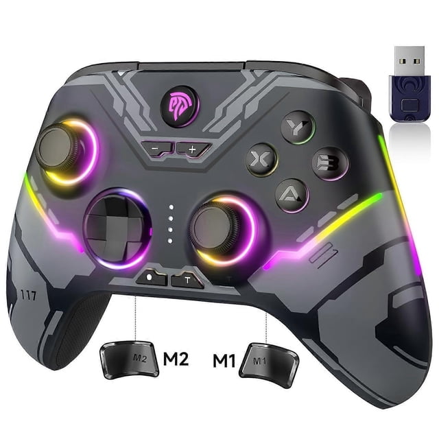 X15 PC Controller - Enhanced Wireless Bluetooth Controller with Hall-joysticks/Hall-triggers/RGB-lighting - No stick drift