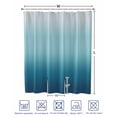 thumbnail image 4 of Split Shower Curtain for Transfer Bench, Navy Blue Ombre Fabric Shower Curtains for Bathroom, Teal White Gradient Modern Abstract Art Tub Sliding Transfer Bench Waterproof Bath Curtains 72"x84", 4 of 9