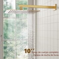 thumbnail image 3 of Grifos regaderas para baño Set - juego de regaderas para baño, Juego Ducha Lluvia Oro Con Boquilla de Cascada y Grifo Ducha Incluido, 3 of 9