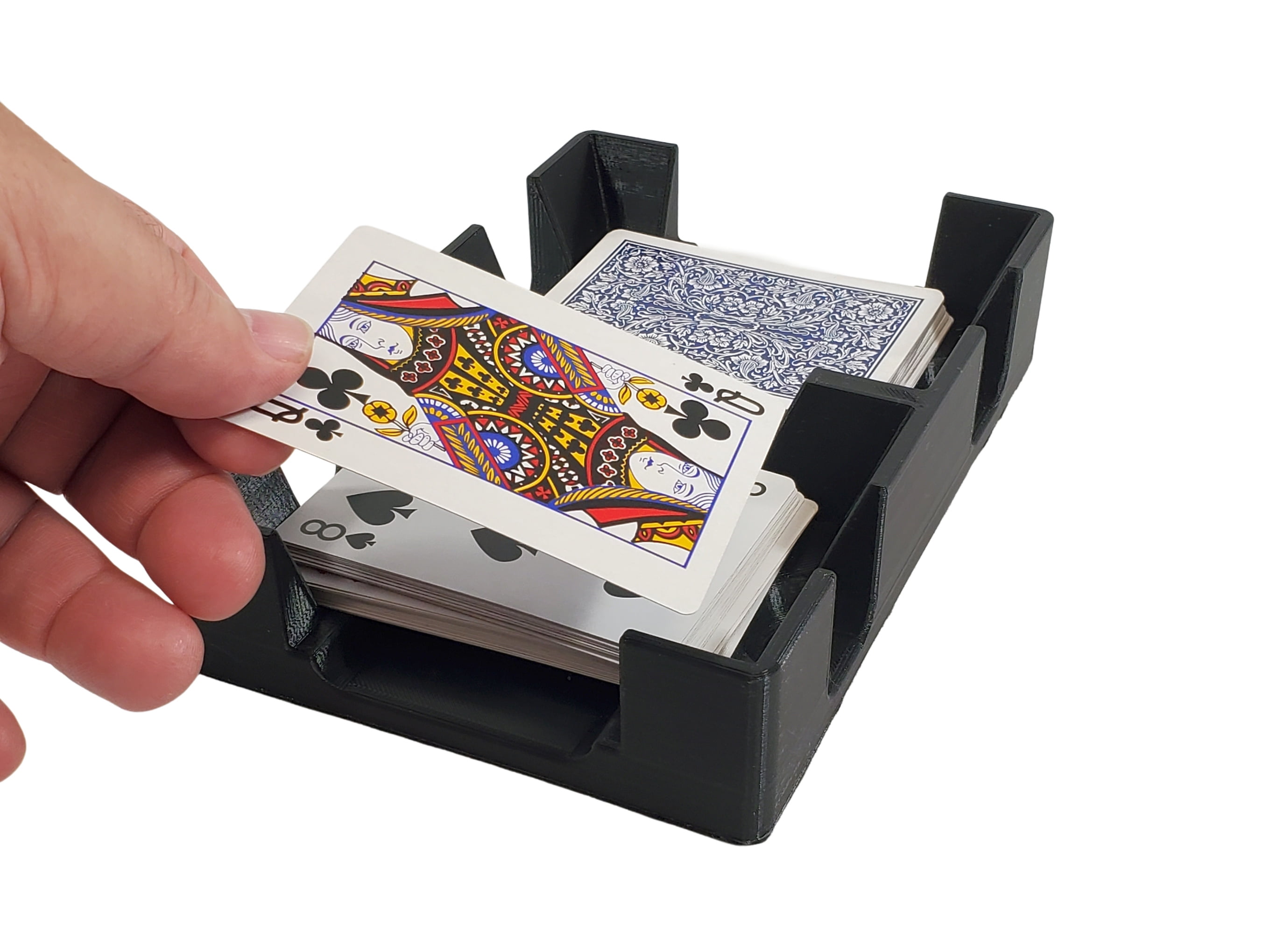 USA Made Black Plastic Cardian Playing Card Tray - Non-Swivel