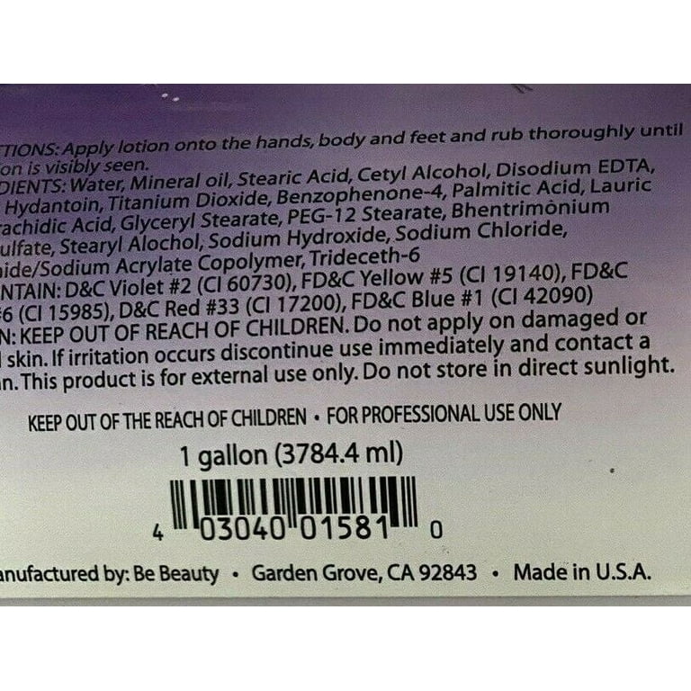 Be Beauty Spa Collection, Honey Regeneration Body Cream, Lavender & Orchid, 1 Gallon, CLOT015G1 Be Beauty Spa Collection, Honey Regeneration Body Cream, Lavender & Orchid, 1 Gallon, CLOT015G1