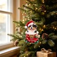thumbnail image 6 of Christmas Acrylic Dog Ornament, 2D Flat Hanging Tree Pendant, Xmas Window Party Home Decor Use, 6 of 6