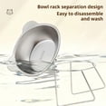 thumbnail image 5 of Raised Stainless Steel Cat Food Bowl, 15° Tilted Anti-Vomiting Dog Dishes with Metal Stand for Indoor Cats, Kitten, Puppies and Small Dogs, Whisker Friendly, 5 of 9