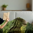 thumbnail image 3 of Japanese Soft Flannel Fleece Blanket, Wooden Bridge over Pond in Garden Calmness in Shadow of Trees Serenity in Nature, Cozy Plush for Indoor and Outdoor Use, 50" x 70", Green Brown, by Ambesonne, 3 of 5