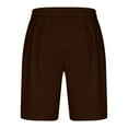 thumbnail image 3 of IYTR Mens Athletic Shorts Drawstring Elastic Waist Shorts Straight Shorts With Pocket Exercise Fitness Home Half Shorts Summer Solid Color Brown L, 3 of 5