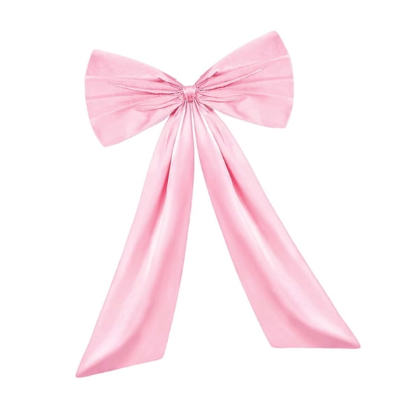 CarpNettore Large Bow Decor Hanging Ribbon Tie Bow Giant Ribbon Tie Extra Large Satin Ribbon pink
