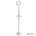 thumbnail image 4 of Floor Standing Make-Up Mirror 8-in Diameter with 5X Magnification and Shaving Tray in Antique Pewter, 4 of 5