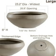 thumbnail image 7 of Concrete Bowl Planter, 23.2 Inch Dia x 8 Inch Height, Succulent Pot with Drain Hole, 21-inch Opening Flowerpot for Herbs, Bonsai, and Shallow-root Plants, Large, Natural Color, 7 of 7