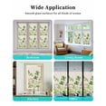 thumbnail image 6 of Window Privacy Film Green Lucky Clovers Stained Glass Window Film Decorative Sun Block Window Cover Spring Floral Summer Botanical Window Clings Static Adhesive Sticker for Bathroom 23.6"x59", 6 of 7