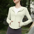 thumbnail image 6 of Rash Guard for Women Upf 50+ Long Sleeve Shirts Front Zipper UV SPF T-Shirts Light Breathable Athletic Stretch Sun-Protective Clothing Fishing Hiking Swim Cover Up for Women SPF Hiking Tops Outdoor, 6 of 7