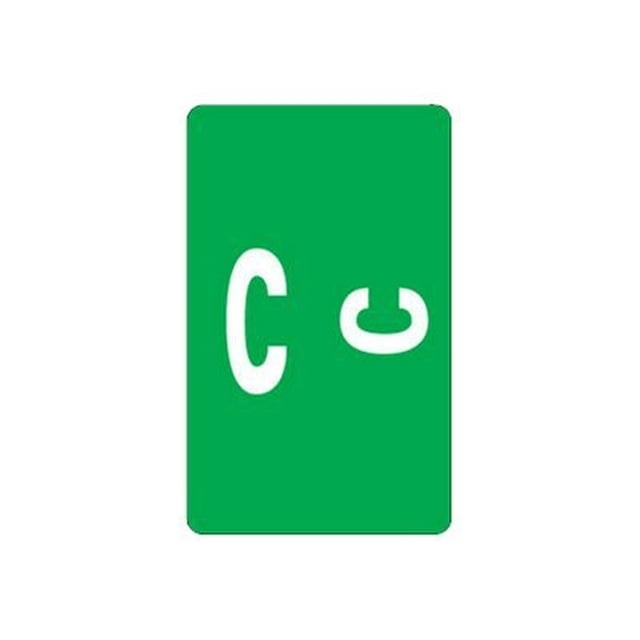 Smead AlphaZ ACCS Insert de Languette de Fichier, Vert Foncé avec Lettrage Blanc, 100 Unités